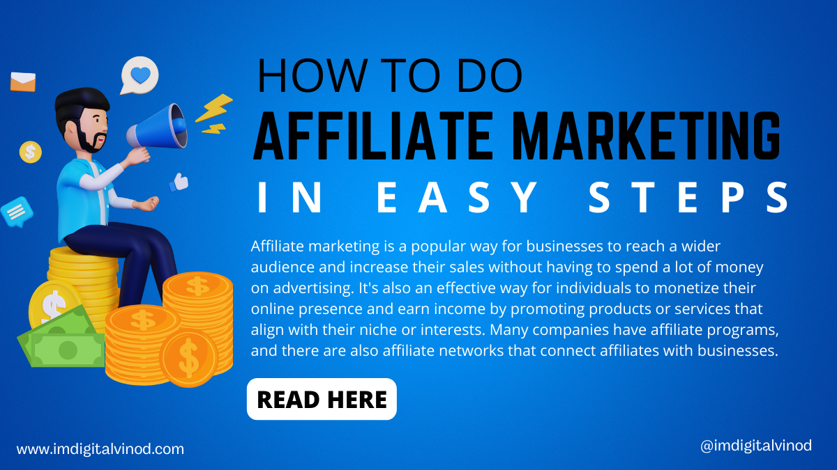 How To Do Affiliate Marketing in Easy steps