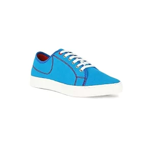 Lazard Blue Canvas Shoe for Men