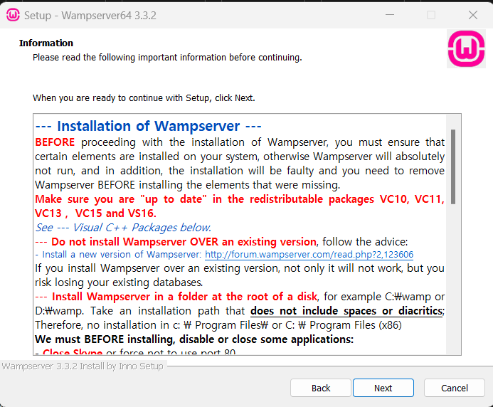 Installing WAMP on Windows 11